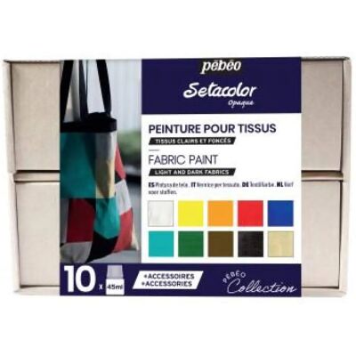 Pebeo Setacolor Farby na Tkaniny - Zestaw Kolekcja Pebeo Setacolor Farby na Tkaniny - Zestaw Kolekcja