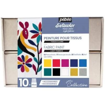 Zestaw Kolekcja Setacolor Light Pebeo - Farby na Tkaniny - Różne Zestaw Kolekcja Setacolor Light Pebeo - Farby na Tkaniny - Różne