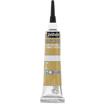 Pebeo Contorno em relevo dourado 20ml - Outliner Pebeo Contorno em relevo dourado 20ml - Outliner