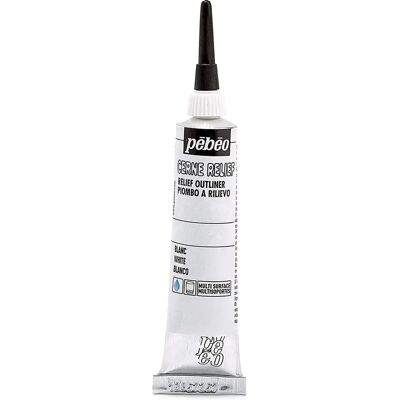 Pebeo Cerne Relief Outliner - 20ml Blanc Ligne de Relief - Contour en relief pour effet vitrail - Publicité Pebeo Cerne Relief Outliner - 20ml Blanc Ligne de Relief - Contour en relief pour effet vitrail - Publicité