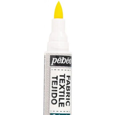 Marqueur tissu léger Pebeo - Jaune - 1mm - Tissu léger Marqueur tissu léger Pebeo - Jaune - 1mm - Tissu léger