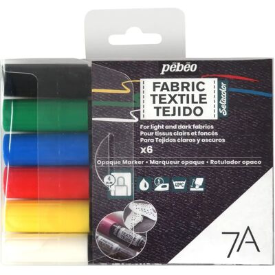 Pebeo Setacolor 7A Textilfärgmärken - 6 Färger Pebeo Setacolor 7A Textilfärgmärken - 6 Färger