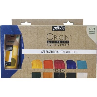 Zestaw farb akrylowych o wysokiej lepkości Pebeo Origin - 10x60ml Zestaw farb akrylowych o wysokiej lepkości Pebeo Origin - 10x60ml