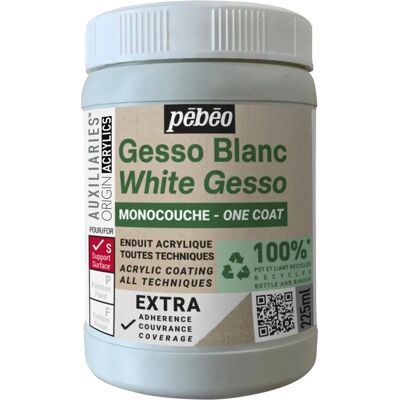 Pebeo Künstlerfarbe + Bastelfarbe Weiß Gesso - Acrylfarbe Pebeo Künstlerfarbe + Bastelfarbe Weiß Gesso - Acrylfarbe
