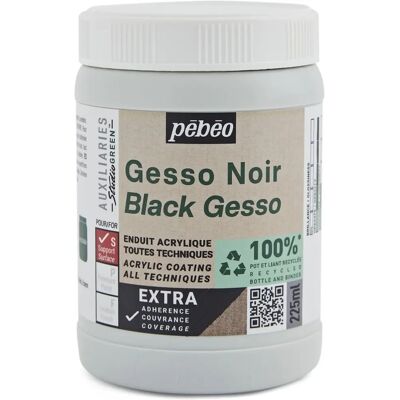 Pebeo Studio Schwarzes Gesso 225ml - Gesso Pebeo Studio Schwarzes Gesso 225ml - Gesso