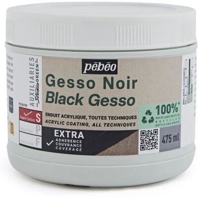 Pebeo Künstlerfarbe - Schwarz - Schwarzes Gesso - Künstlerfarbe Pebeo Künstlerfarbe - Schwarz - Schwarzes Gesso - Künstlerfarbe