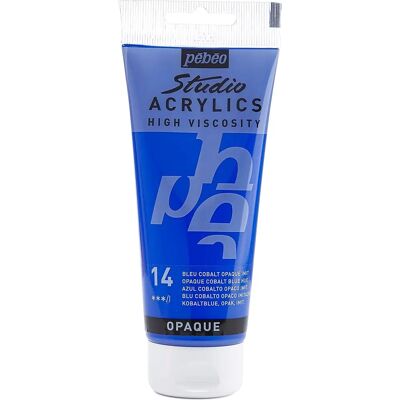 Peinture Acrylique Pebeo Bleu Cobalt - Finition Satinée - 100ml - Publicité Peinture Acrylique Pebeo Bleu Cobalt - Finition Satinée - 100ml - Publicité