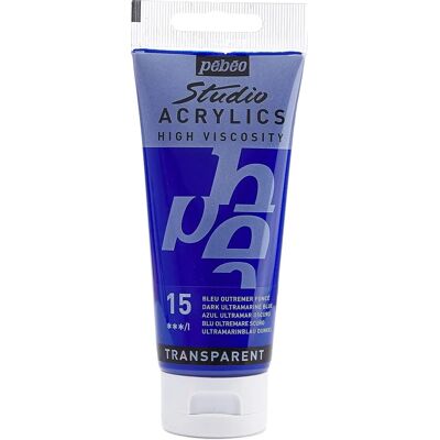 Pébéo Peinture acrylique bleu ultramarine foncé - 100 ml - Publicité Pébéo Peinture acrylique bleu ultramarine foncé - 100 ml - Publicité