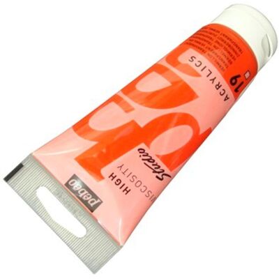 Peinture acrylique Vermilion Pebeo - Finition satinée à haute viscosité - 100ml - Publicité Peinture acrylique Vermilion Pebeo - Finition satinée à haute viscosité - 100ml - Publicité
