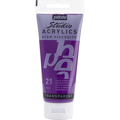 Studio Acrylic Verf 100ml - Paars - Satijnafwerking Studio Acrylic Verf 100ml - Paars - Satijnafwerking
