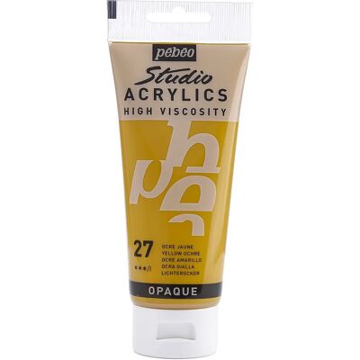 Peinture Acrylique Ocre Jaune Pebeo - Haute Viscosité - 100ml - Publicité Peinture Acrylique Ocre Jaune Pebeo - Haute Viscosité - 100ml - Publicité