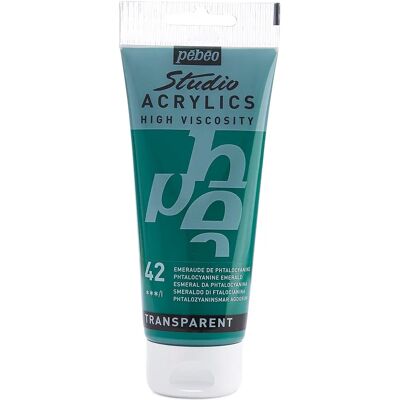 Peinture acrylique Pebeo Studio Vert - Fini satiné épais - 100ml - Publicité Peinture acrylique Pebeo Studio Vert - Fini satiné épais - 100ml - Publicité