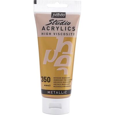Farba akrylowa metaliczna złota - 100ml - Materiały artystyczne Farba akrylowa metaliczna złota - 100ml - Materiały artystyczne