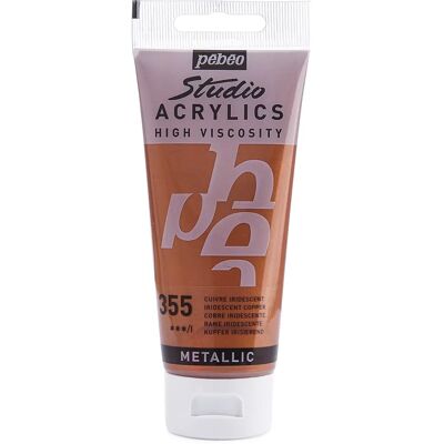 Tinta acrílica de cobre Pebeo - Acabamento satinado de alta viscosidade - 100ml Tinta acrílica de cobre Pebeo - Acabamento satinado de alta viscosidade - 100ml