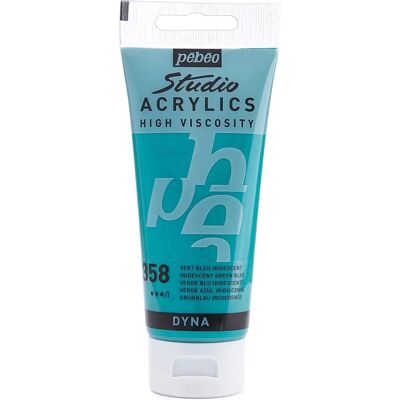 Pebeo Dyna Groen Blauw Iriserend Acryl - Satin - 100ml - Verf Pebeo Dyna Groen Blauw Iriserend Acryl - Satin - 100ml - Verf
