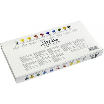 Pébéo Set aus 10 Acrylfarben - Mehrfarbig - 20ml je Pébéo Set aus 10 Acrylfarben - Mehrfarbig - 20ml je