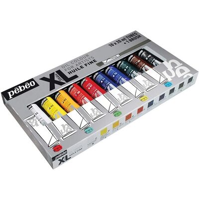 Pébéo Set aus 10 Ölfarben + Pinsel - Mehrfarbig - Ölmalfarben Pébéo Set aus 10 Ölfarben + Pinsel - Mehrfarbig - Ölmalfarben