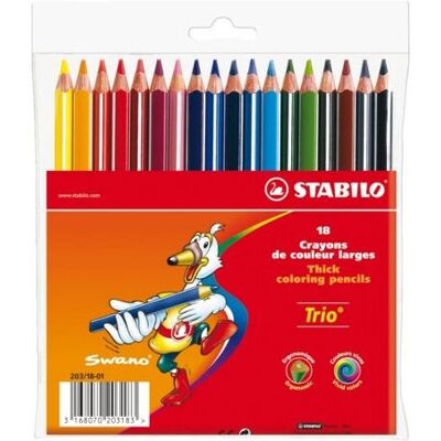 Stabilo Trio Multicolor 18 Színű Színes Ceruza - Művészet és Rajzeszközök Stabilo Trio Multicolor 18 Színű Színes Ceruza - Művészet és Rajzeszközök