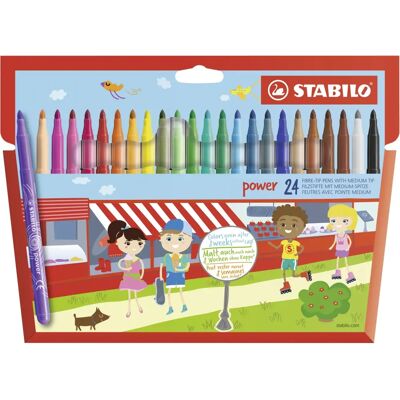Marqueur Stabilo Power - 24 pcs - Multicolore - Taille Unique - Marqueur Unisexe Marqueur Stabilo Power - 24 pcs - Multicolore - Taille Unique - Marqueur Unisexe