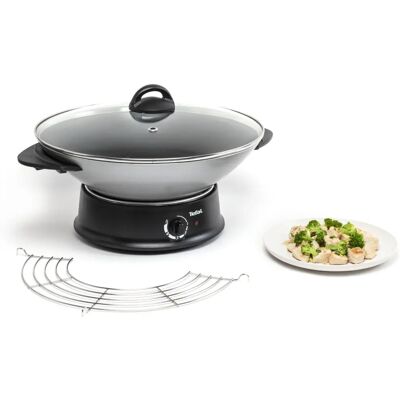 Tefal WO3000 - Nero - Wok elettrico Tefal WO3000 - Nero - Wok elettrico