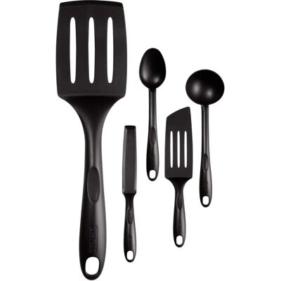 Tefal Tefal Küchenwerkzeug-Set - Hochwertiges Nylon - Schwarz Tefal Tefal Küchenwerkzeug-Set - Hochwertiges Nylon - Schwarz