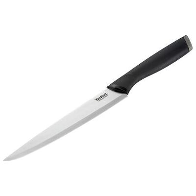 Tefal K2213744 Nóż Kuchenny ze Stali Nierdzewnej - Ergonomiczny, 20cm, Czarny Tefal K2213744 Nóż Kuchenny ze Stali Nierdzewnej - Ergonomiczny, 20cm, Czarny