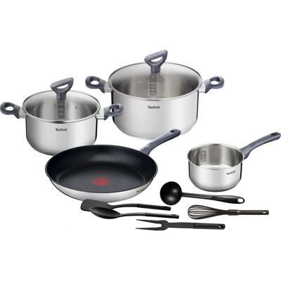 Tefal G713SB Pannset - 11 delar - Rostfritt stål Tefal G713SB Pannset - 11 delar - Rostfritt stål