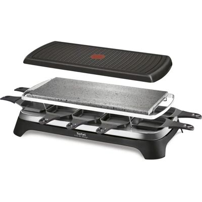 Tefal RE45A812 - Noir, Acier inoxydable - Grill raclette Tefal RE45A812 - Noir, Acier inoxydable - Grill raclette