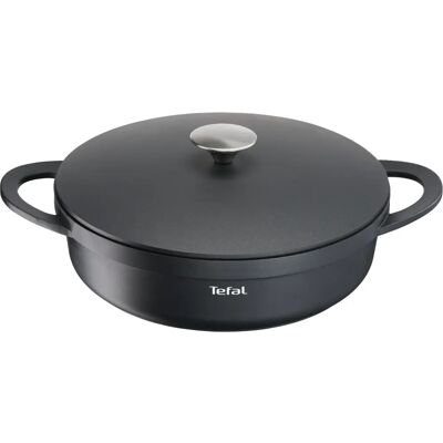 Tefal Trattoria Serveerpan - 28cm, Zwart, Geschikt voor inductie Tefal Trattoria Serveerpan - 28cm, Zwart, Geschikt voor inductie