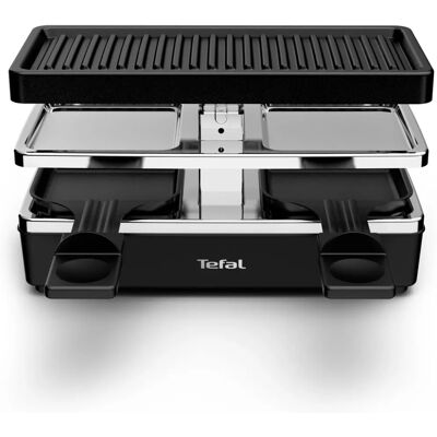 Tefal RE2308 - Nero, Argento - Grill per raclette Tefal RE2308 - Nero, Argento - Grill per raclette