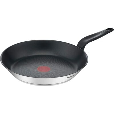Tefal Zwarte 28cm Inductie Koekenpan - Roestvrij Staal Tefal Zwarte 28cm Inductie Koekenpan - Roestvrij Staal