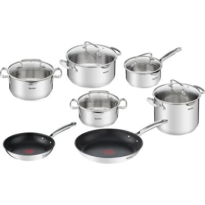 Tefal Duetto+ Max G732SC55 Indukciós Edénykészlet - Rozsdamentes acél - 12 darab Tefal Duetto+ Max G732SC55 Indukciós Edénykészlet - Rozsdamentes acél - 12 darab