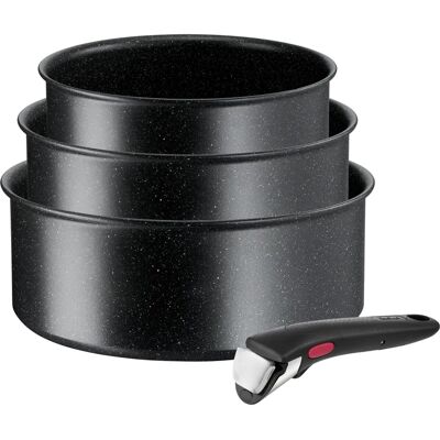 Tefal Ingenio Pfannenset - Schwarz, 3 Stück, Induktion Tefal Ingenio Pfannenset - Schwarz, 3 Stück, Induktion