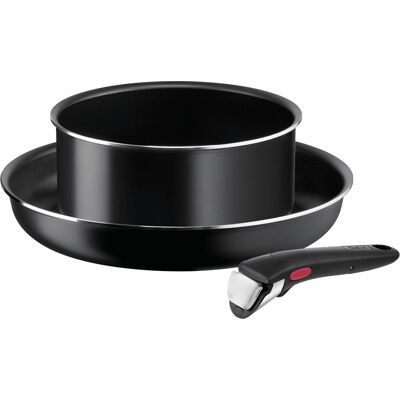 Set de 3 piese Tefal Easy Cook & Clean - Negru Set de 3 piese Tefal Easy Cook & Clean - Negru