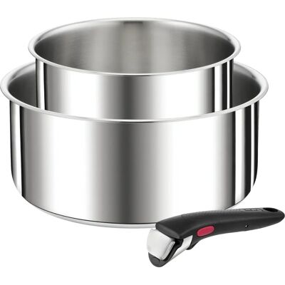 Tefal Ingenio Preference L97393 Pfannenset - Edelstahl - 3 Stücke Tefal Ingenio Preference L97393 Pfannenset - Edelstahl - 3 Stücke