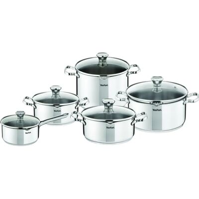 Ensemble de 5 poêles Tefal Duetto en acier inoxydable Ensemble de 5 poêles Tefal Duetto en acier inoxydable