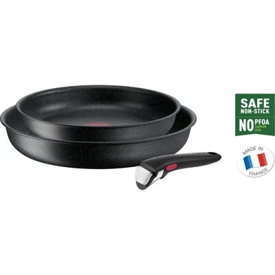 Tefal Ingenio Black Stone Pfannen-Set - 3-teilig Tefal Ingenio Black Stone Pfannen-Set - 3-teilig