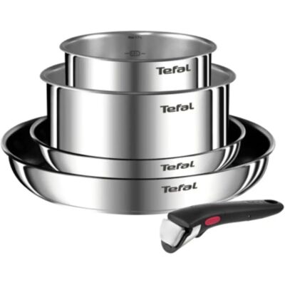 Σετ κατσαρολικών Tefal Ingenio Emotion 5 τεμαχίων από ανοξείδωτο ατσάλι για επαγωγή Σετ κατσαρολικών Tefal Ingenio Emotion 5 τεμαχίων από ανοξείδωτο ατσάλι για επαγωγή