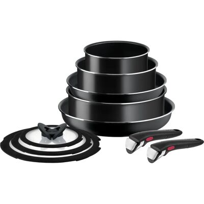 Tefal Ingenio L15991 Pfannenset - Pfannenset, schwarz, minimalist, langlebig - Pfannenset Tefal Ingenio L15991 Pfannenset - Pfannenset, schwarz, minimalist, langlebig - Pfannenset