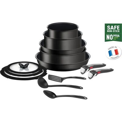 Tefal Ingenio L39593 Pannset - induktionskompatibel, titan non-stick, 13 delar Tefal Ingenio L39593 Pannset - induktionskompatibel, titan non-stick, 13 delar