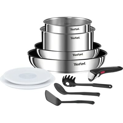 Conjunto de panelas Tefal Ingenio L8971S04 - indução, aço inoxidável Conjunto de panelas Tefal Ingenio L8971S04 - indução, aço inoxidável