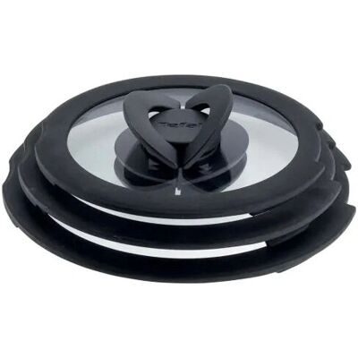 Couvercle de Poêle Tefal L98491 - Noir, 16/18/20cm, Verre, Silicone Couvercle de Poêle Tefal L98491 - Noir, 16/18/20cm, Verre, Silicone