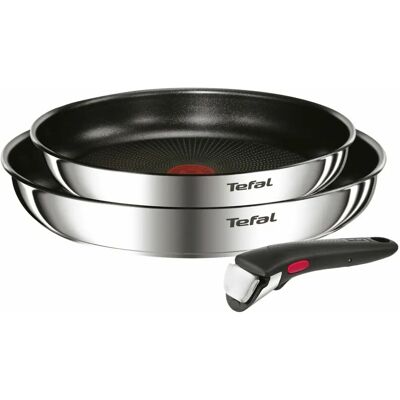 Set de Sartenes Tefal Acero Inoxidable - 22/26cm, Mango Extraíble Set de Sartenes Tefal Acero Inoxidable - 22/26cm, Mango Extraíble