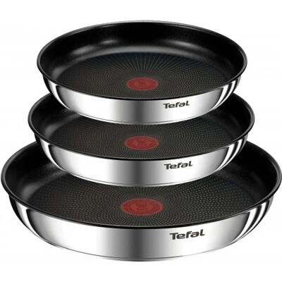 Set de sartenes Tefal Ingenio Emotion - Inox - 22/24/28cm, Mango Extraíble Set de sartenes Tefal Ingenio Emotion - Inox - 22/24/28cm, Mango Extraíble