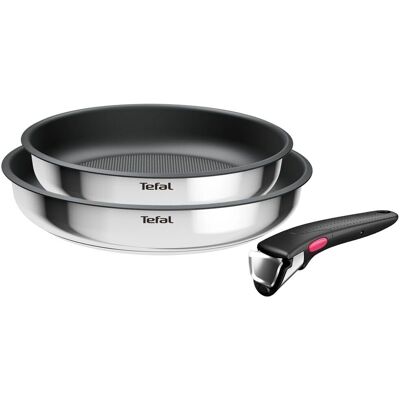 Juego de Ollas Tefal Ingenio Titanio - 22/26 cm, Mango extraíble Juego de Ollas Tefal Ingenio Titanio - 22/26 cm, Mango extraíble