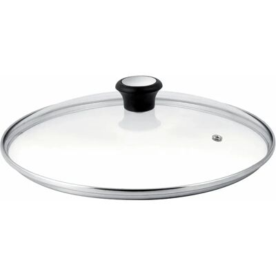 Tefal 28097312 Pannendeksel - Hittebestendig Glas, Stoomventiel, Roestvrijstalen Rand Tefal 28097312 Pannendeksel - Hittebestendig Glas, Stoomventiel, Roestvrijstalen Rand