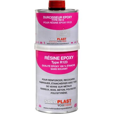 Soloplast Résine époxy R123 1 kg - Publicité Soloplast Résine époxy R123 1 kg - Publicité