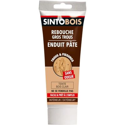 SINTO Mastic bois 330g - Intérieur & Extérieur - Séchage rapide - Publicité SINTO Mastic bois 330g - Intérieur & Extérieur - Séchage rapide - Publicité