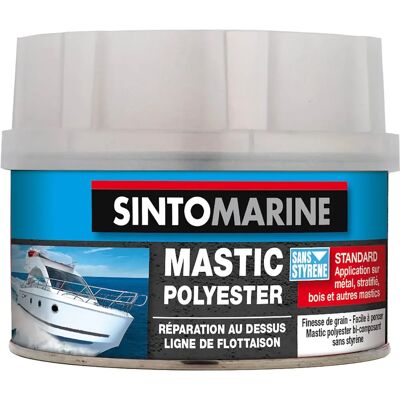 Sinto Finition Marine en polyester 170ml - Mastic de réparation blanc Sinto Finition Marine en polyester 170ml - Mastic de réparation blanc