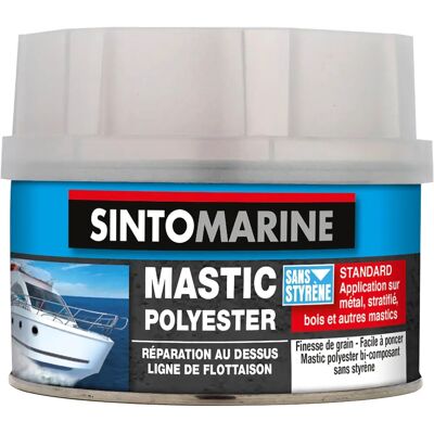 SINTO Mastic polyester 970 g - Mastic réparateur - Publicité SINTO Mastic polyester 970 g - Mastic réparateur - Publicité